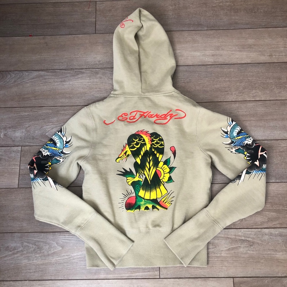 Women’s XS Ed Hardy Full Zip Hooded Jacket